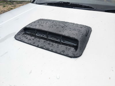 'Carbon fibre' stick-on bonnet scoop
