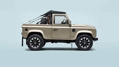Classic Defender V8 Soft Top - side