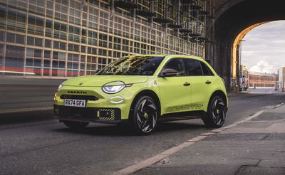 The e-208 GTi will likely share underpinnings with cars like the Abarth 600e