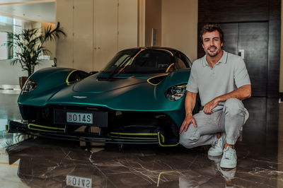 Fernando Alonso with his Aston Martin Valkyrie