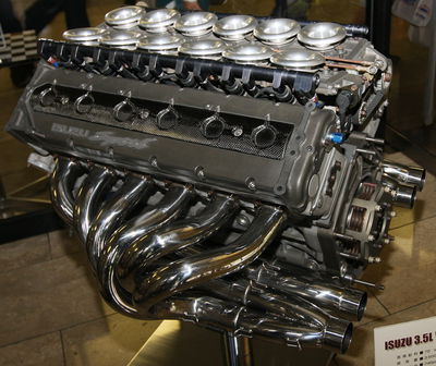 The P799WE--a 3.5-litre, Formula One-spec V12 engine developed by Isuzu. (Image: Wikimedia Commons)
