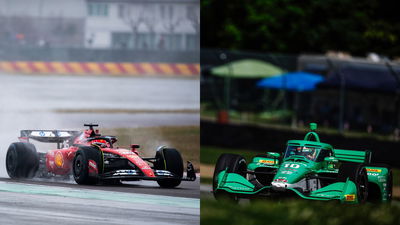 A Ferrari F1 car and Honda-powered IndyCar