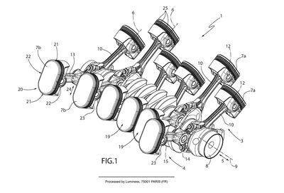 Ferrari oval-piston V12 patent