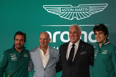 Alonso, Newey, Lawrence and Lance Stroll at the Press Conference