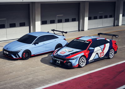Hyundai Elantra N TCR Edition with TCR racer