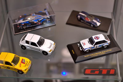 Model cars at Tolman's workshop