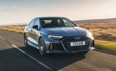 Audi RS3 - front, driving