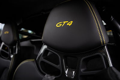 Carbon bucket seat from a Porsche 718 Cayman GT4