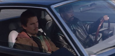 Ethan Hawke and Denzel Washington aboard a Chevrolet Monte Carlo in Training Day