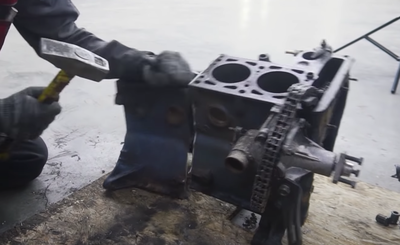 Does An Engine Still Work After Being Hacked In Half?