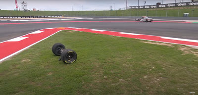 Detached NASCAR rear axle