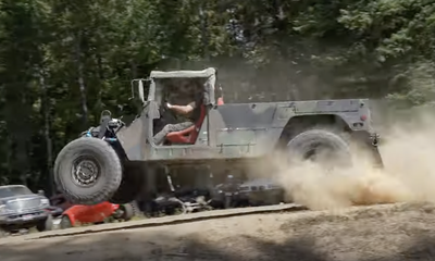 Corvette-powered Humvee