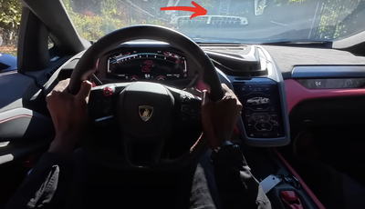 Video showing Marquess Brownlee exceeding the speed limit with a 35mph sign visible
